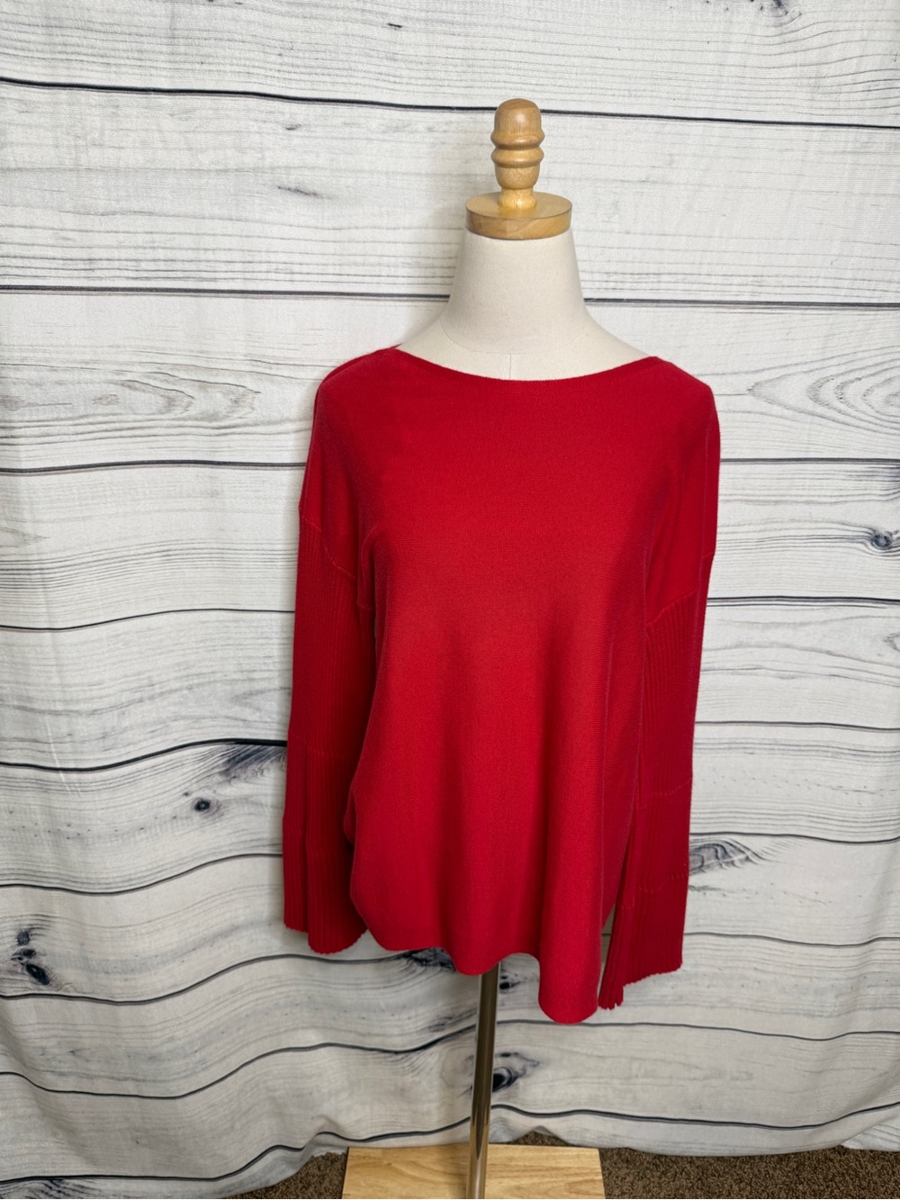 Vince Camuto Red Boatneck Sweater